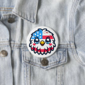 Kawaii American Eagle Ronde Button 7,6 Cm (In situ)