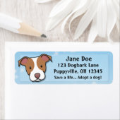 Kawaii American Pit Bull Terrier Etiket (Insitu)