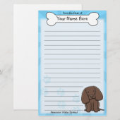 Kawaii American Water Spaniel Stationery Briefpapier (Voorkant / Achterkant)