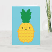 Kawaii Ananas Kaart (Voorkant)