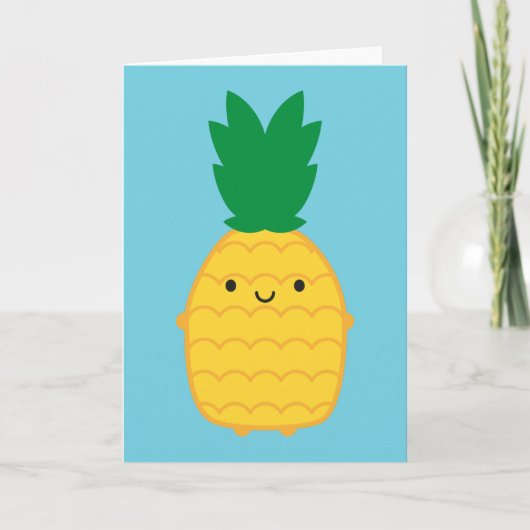 Kawaii Ananas Kaart (Voorkant)