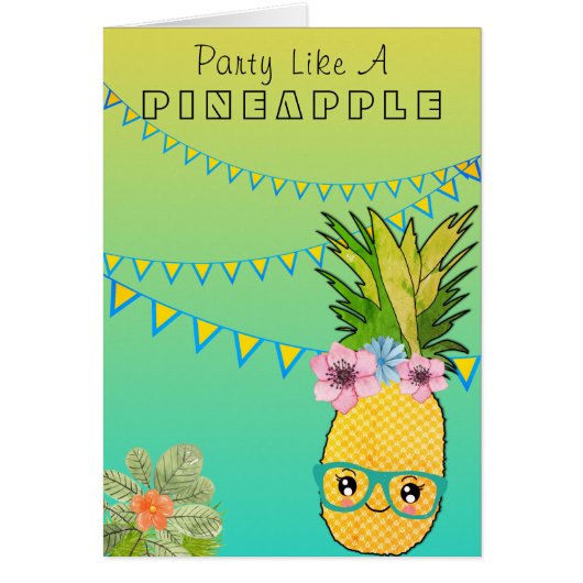 Kawaii Ananas Tropical Beach Party Food Theme (Voorkant)