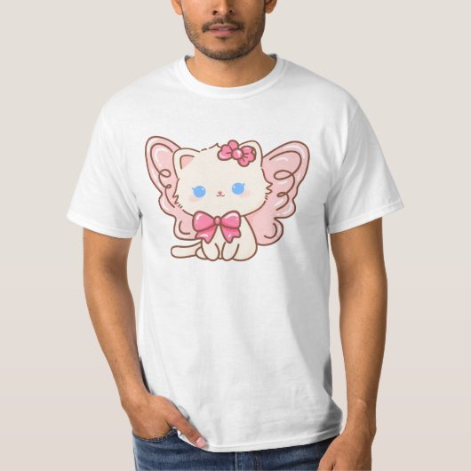 Kawaii Angel Kat T-shirt (Voorkant)