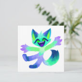 Kawaii Animal Birthday Celebration Kaart (Staand voorkant)