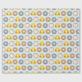 Kawaii Animal Donuts Cadeaupapier (Vlak)