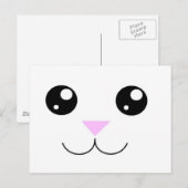 Kawaii Animal Face Briefkaart (Voorkant / Achterkant)