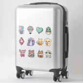 Kawaii Animal Sticker Bundle – Cute Fantasy & Anim (Koffer)