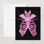 Kawaii Anime Animal Pastel Gothic Bat Briefkaart (Voorkant / Achterkant)