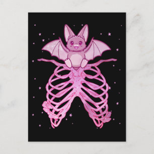 Kawaii Anime Animal Pastel Gothic Bat Briefkaart