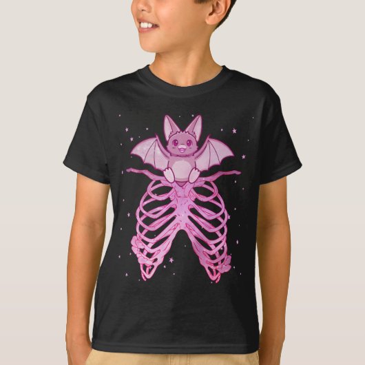 Kawaii Anime Animal Pastel Gothic Bat T-shirt (Voorkant)
