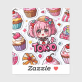 Kawaii Anime Art Japanese Pop Culture  Sticker (Vel)