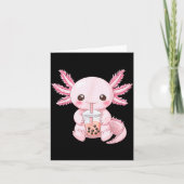 Kawaii Anime Axolotl Boba  Kaart (Voorkant)