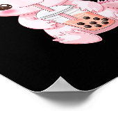 Kawaii Anime Axolotl Boba Poster (Hoek)