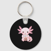 Kawaii Anime Axolotl Boba  Sleutelhanger (Voorkant)