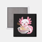 Kawaii Anime Axolotl Ramen  Magneet (Voorkant / Achterkant)