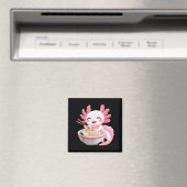 Kawaii Anime Axolotl Ramen  Magneet (Insitu (Vaatwasser))
