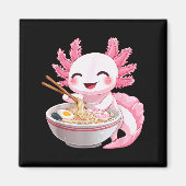 Kawaii Anime Axolotl Ramen  Magneet (Voorkant)
