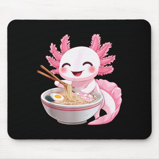 Kawaii Anime Axolotl Ramen  Muismat (Voorkant)