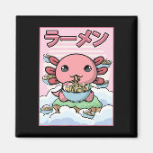 Kawaii Anime Axolotl Ramen Noodle Women Mannen Boy Magneet (Voorkant)