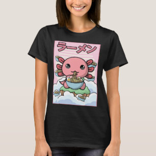Kawaii Anime Axolotl Ramen Noodle Women Mannen Boy T-shirt