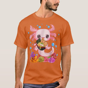 Kawaii Anime Axolotl Ramen Noodle Women Mannen Boy T-shirt