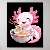Kawaii Anime Axolotl Ramen  Poster (Voorkant)