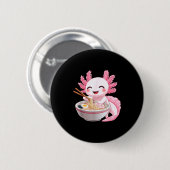 Kawaii Anime Axolotl Ramen Ronde Button 5,7 Cm (Voorkant /achterkant)