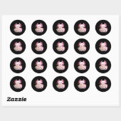 Kawaii Anime Axolotl Ramen  Ronde Sticker (Vel)