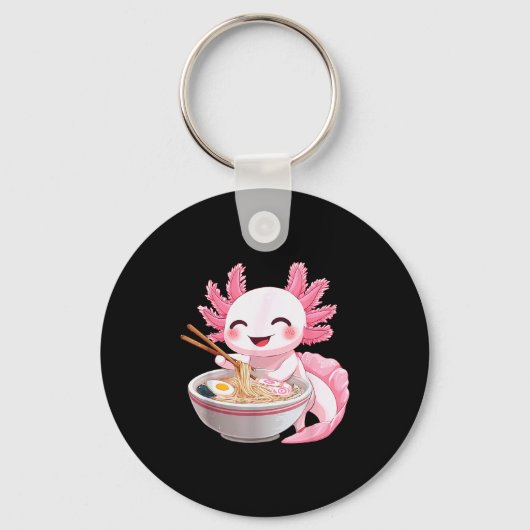 Kawaii Anime Axolotl Ramen Sleutelhanger (Voorkant)