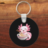 Kawaii Anime Axolotl Ramen Sleutelhanger (Voorkant)