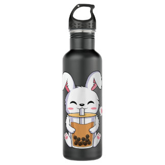 Kawaii Anime Bunny Drink Boba Bubble Tea Rabbit Waterfles