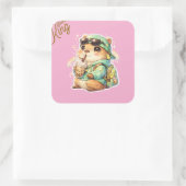 Kawaii Anime Capybara Bubble Tea Vinyl Sticker | C (Tas)