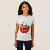 Kawaii Anime Cat Funny Schattige Japanse ramen T-shirt (Voorkant volledig)