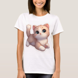 Kawaii Anime Cat T-shirt – Schattigee Cartoon Kat