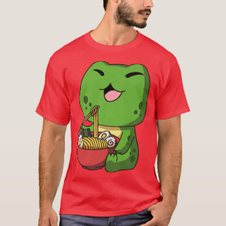 Kawaii Anime Frog Asian Noodles Japans Ramen 569 T-shirt