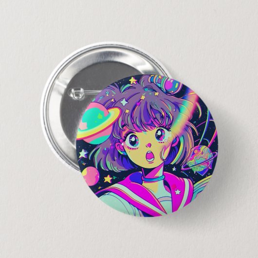 Kawaii Anime Girl Button (Voorkant /achterkant)