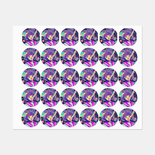 Kawaii Anime Girl Labels (Vel)