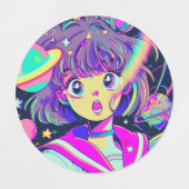 Kawaii Anime Girl Labels (Design 2)