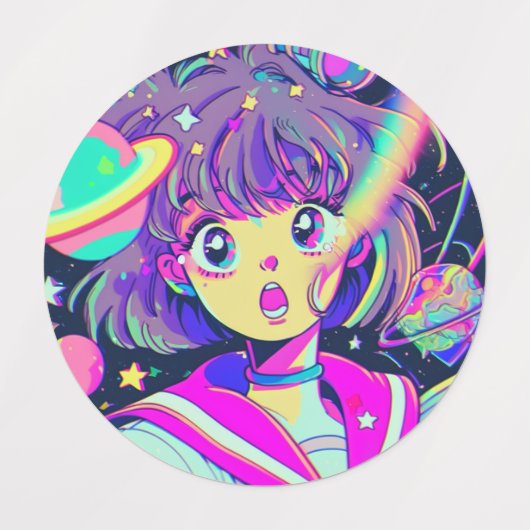 Kawaii Anime Girl Labels (Design 2)