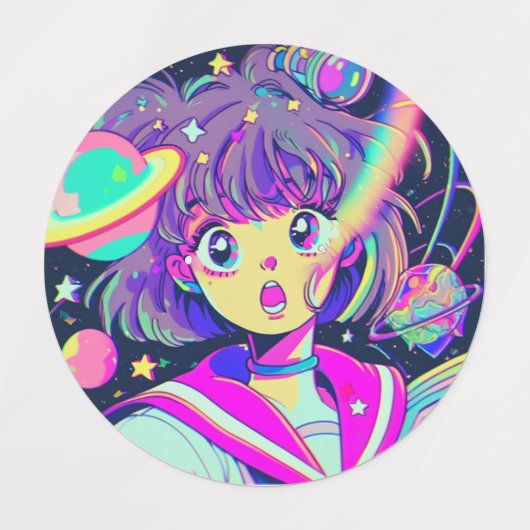 Kawaii Anime Girl Labels (Design 1)