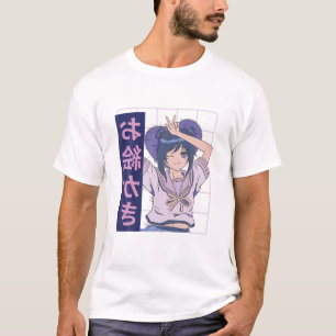 Kawaii Anime Girl Lofi Aesthetische Retro 90S Japa T-shirt