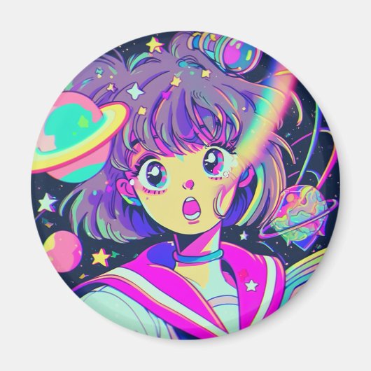 Kawaii Anime Girl Magnet (Voorkant)