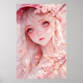 Kawaii Anime Girl Poster (Voorkant)