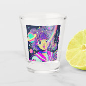 Kawaii Anime Girl Shot Glass Shot Glas (Voorkant)