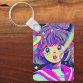 Kawaii Anime Girl Sleutelhanger (Voorkant)