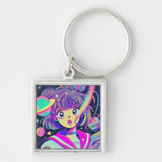 Kawaii Anime Girl Sleutelhanger (Voorkant)