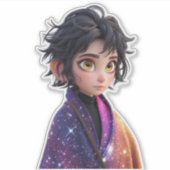 Kawaii Anime Girl Sticker | Schattigee galaxy esth (Voorkant)