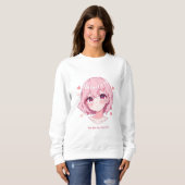 Kawaii Anime Girl Valentine Sweatshirt (Voorkant volledig)