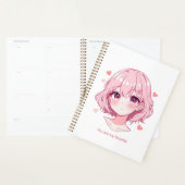 Kawaii Anime Girl Valentine Sweatshirt Planner (Display)