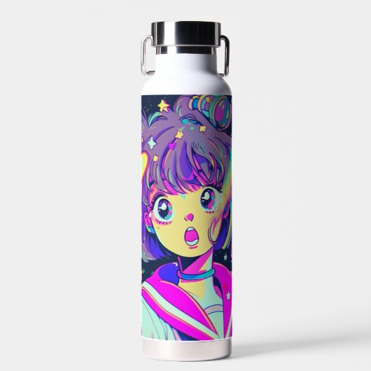 Kawaii Anime Girl Water Fles (Voorkant)